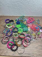 overview of all jewelry pieces spread on table