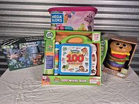 Group shot of all four packaged toddler toys