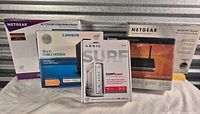 Group shot of all boxed networking devices