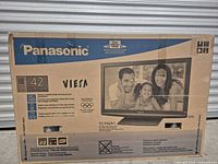 Factory box showing Panasonic VIERA branding and 42" plasma image