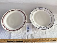 Both Du-par's dinner plates side by side with ruler for scale