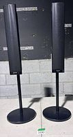 Front view of both Sony SS-TS95 tower speakers on stands