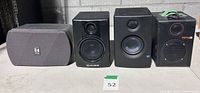 Front view of four individual speakers