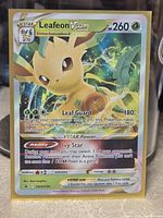 Front view of Leafeon VSTAR promo card in sleeve