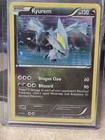 Front view of Kyurem Secret Rare 21/20 card in sleeve