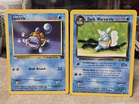 Fronts of Squirtle and Dark Wartortle cards