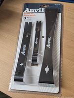 Front view of sealed Anvil 3-piece pry bar set in blister pack
