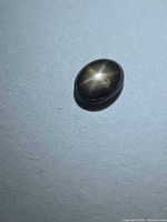 Front view showing six-ray star asterism on sapphire