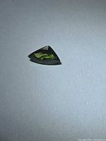 Trillion cut green sapphire top view
