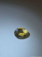 Front view of faceted golden Heliodor