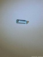 Front view of elongated octagon emerald