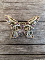 Full view of Anne Klein butterfly brooch