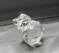 Front view of faceted crystal lamb figurine