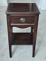 full front view of bedside table