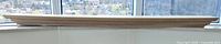Full length view of oak veneer mantel shelf