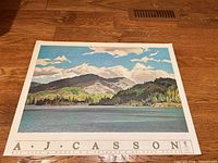 Full view of art print placed on floor