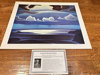 Full view of lithograph with information card