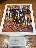 Full view of lithograph and information card