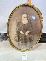 Front view of framed portrait