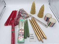 All candles grouped on white background