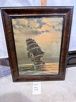 Framed ship print full view