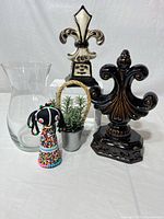 Group shot of all five decorative items