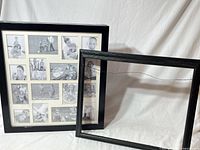 Front view of collage photo frame cabinet and separate frame