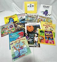 All thirteen books laid out showing covers