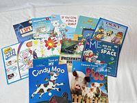 All 12 children’s books laid out showing covers