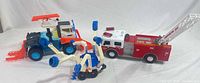 Group shot showing all three toy vehicles