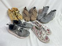 All five pairs arranged front and back