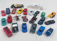 Full assortment of vehicles laid out