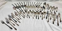 All flatware pieces laid out