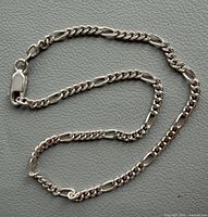 Anklet fully extended showing overall link pattern and length