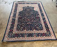 Top view of entire rug showing pattern and colours