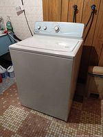 Front view of Maytag top-load washer