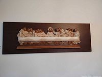 Front view of Last Supper relief wall plaque
