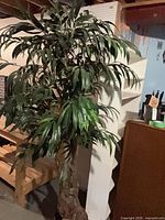 Full view of 80" artificial potted tree