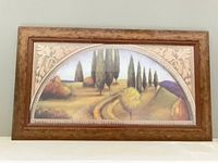 Front view showing entire framed print