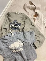 Three garments laid out together