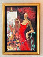 Full framed artwork showing composition and frame