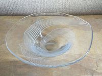 Top view showing swirl pattern and shape