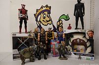 Group shot of all boxed and loose figures