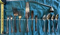 All 12 pieces laid out for size and contents reference