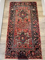Full view of carpet runner showing pattern and colours