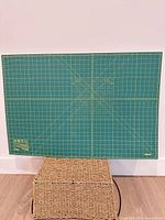 Front of OLFA cutting mat showing grid and markings