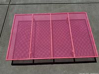 Top view of full rack showing mesh surface and frame