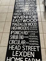 Top section showing destinations North Station through Highwoods