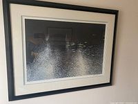 Full view of framed print with mat and frame