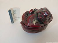 Sea otter trinket box with booklet, lid on